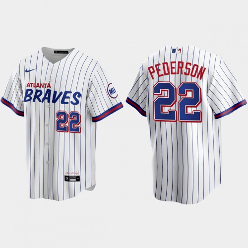 Atlanta Atlanta Braves #22 Joc Pederson White Men's 2021 City Connect Replica Jersey Men's