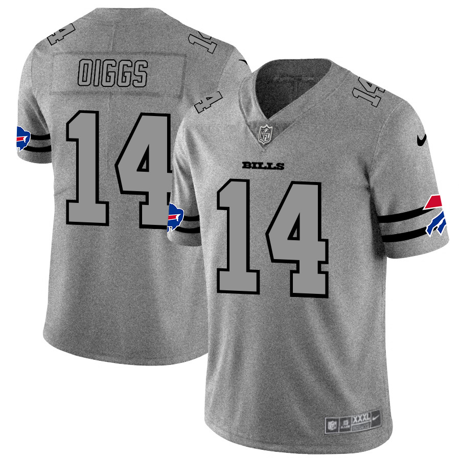 Buffalo Bills #14 Stefon Diggs Men's Gray Gridiron II Vapor Untouchable Limited Jersey