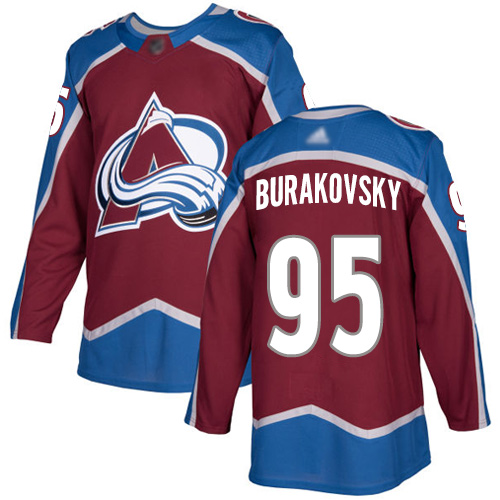 Adidas Colorado Avalanche #95 Andre Burakovsky Burgundy Home Authentic Stitched Jersey Men's