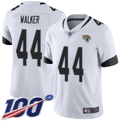 Jaguars #44 Travon Walker White Youth Stitched 100th Season Vapor Limited Jersey