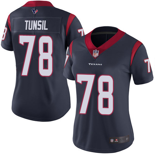 Houston Texans #78 Laremy Tunsil Navy Blue Team Color Women's Stitched Vapor Untouchable Limited Jersey Womens