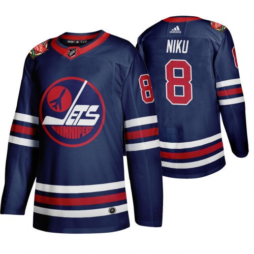 Winnipeg Winnipeg Jets #8 Sami Niku Men's 2019-20 Heritage Classic Wha Navy Stitched Jersey Men's