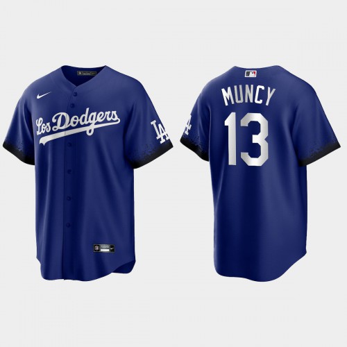 Los Angeles Los Angeles Dodgers #13 Max Muncy Men's 2021 City Connect Game Jersey Royal Men's