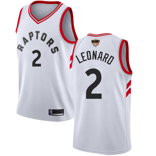 Toronto Raptors #2 Kawhi Leonard White 2019 Finals Bound Womens Swingman Association Edition Jersey Womens