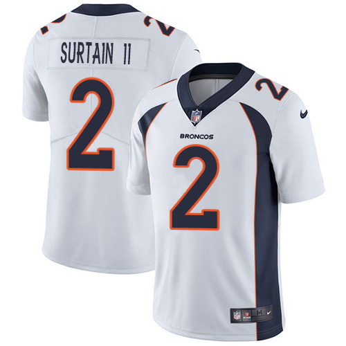 Broncos #2 Patrick Surtain II White Youth Stitched Vapor Untouchable Limited Jersey
