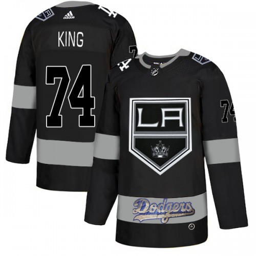 Adidas Los Angeles Kings X Dodgers #74 Dwight King Black Authentic City Joint Name Stitched Jersey Men's