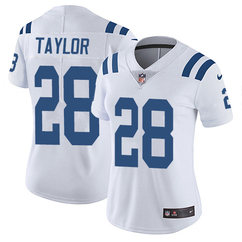 Colts #28 Jonathan Taylor White Women's Stitched Vapor Untouchable Limited Jersey