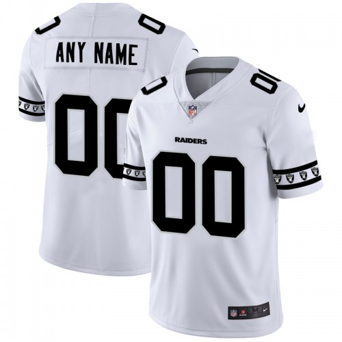 Las Vegas Raiders Custom White Team Logo Vapor Limited Jersey