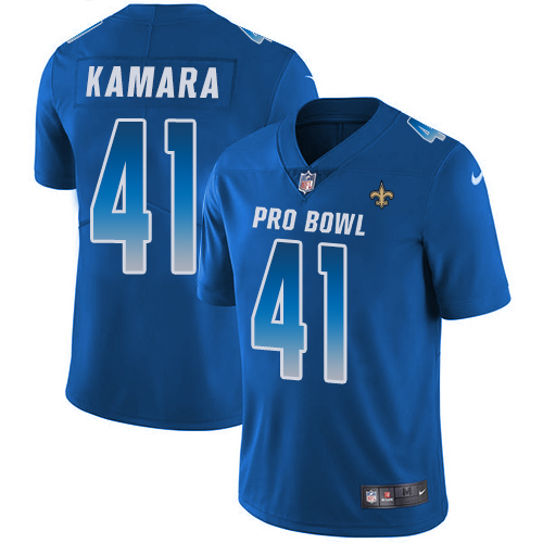 Saints #41 Alvin Kamara Royal Youth Stitched Limited NFC 2018 Pro Bowl Jersey