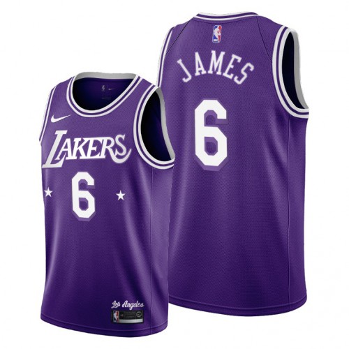 Los Angeles Los Angeles Lakers #6 Lebron James Youth 2021-22 City Edition Purple Jersey Youth
