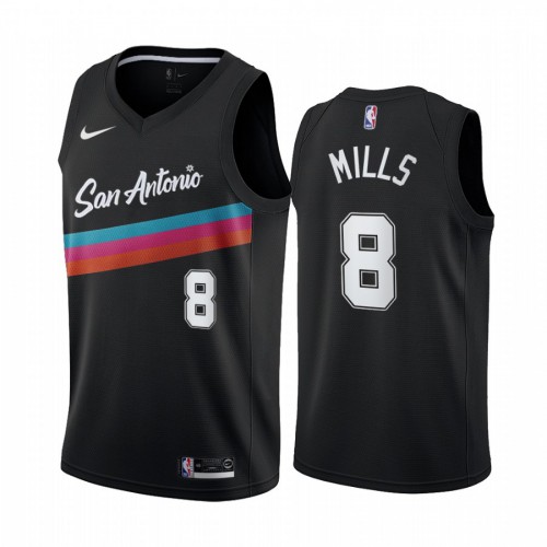 San Antonio Spurs #8 Patty Mills Black Youth Swingman 2020-21 City Edition Jersey Youth