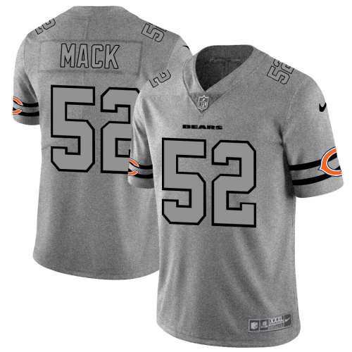 Chicago Chicago Bears #52 Khalil Mack Men's Gray Gridiron II Vapor Untouchable Limited Jersey Men's