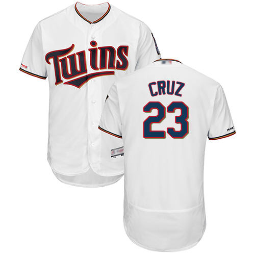 Minnesota Twins #23 Nelson Cruz White Flexbase Authentic Collection Stitched Jersey Men's
