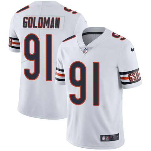 Chicago Bears #91 Eddie Goldman White Men's Stitched Vapor Untouchable Limited Jersey Men's