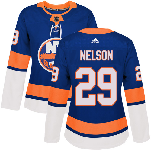 Adidas New York Islanders #29 Brock Nelson Royal Blue Home Authentic Women's Stitched Jersey Womens