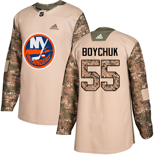 Adidas New York Islanders #55 Johnny Boychuk Camo Authentic 2017 Veterans Day Stitched Youth Jersey Youth