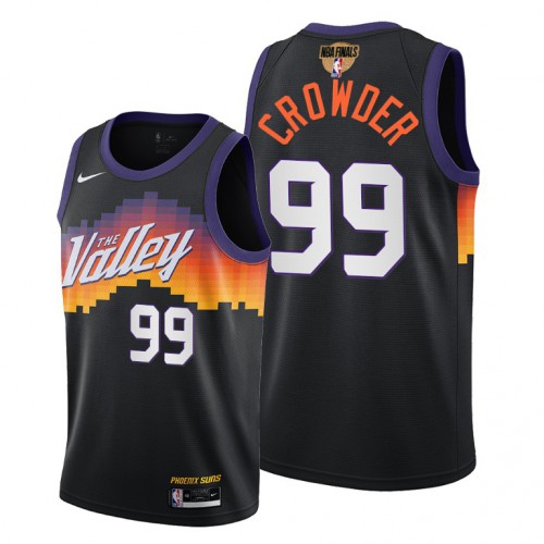 Phoenix Suns #99 Jae Crowder Mens 2021 Finals Bound City Edition Jersey Black Mens