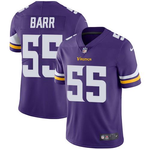 Minnesota Vikings #55 Anthony Barr Purple Team Color Youth Stitched Vapor Untouchable Limited Jersey Youth