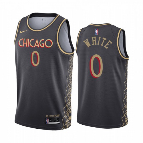 Chicago Bulls #0 Coby White Black Youth Swingman 2020-21 City Edition Jersey Youth