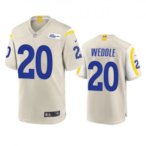 Los Angeles Los Angeles Rams #20 Eric Weddle Men's Game Jersey - Bone Men's