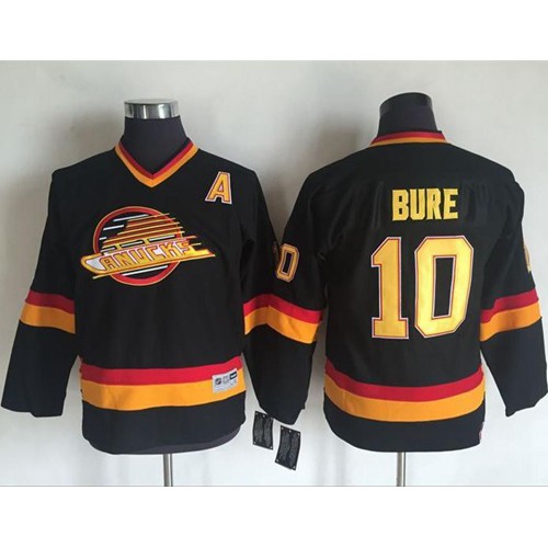 Vancouver Canucks #10 Pavel Bure Black CCM Throwback Youth Stitched Jersey Youth