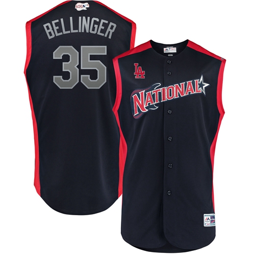 Los Angeles Dodgers #35 Cody Bellinger Navy 2019 All-Star National League Stitched Jersey Men's