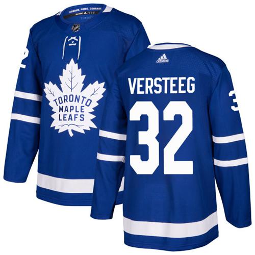Adidas Maple Toronto Maple Leafs #32 Kris Versteeg Blue Home Authentic Stitched Jersey Men's