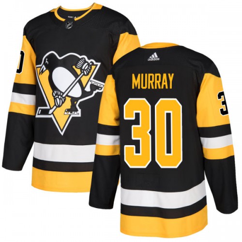 Adidas Pittsburgh Penguins #30 Matt Murray Black Home Authentic Stitched Jersey Men's