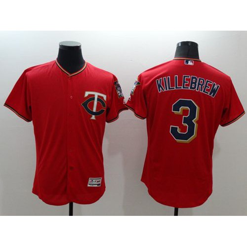 Minnesota Twins #3 Harmon Killebrew Red Flexbase Authentic Collection Stitched Jersey Men's