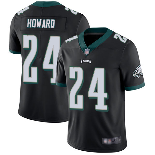 Philadelphia Eagles #24 Jordan Howard Black Alternate Men's Stitched Vapor Untouchable Limited Jersey Men's