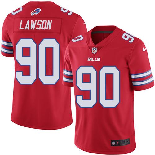 Buffalo Bills #90 Shaq Lawson Red Men's Stitched Elite Rush Jersey Men's