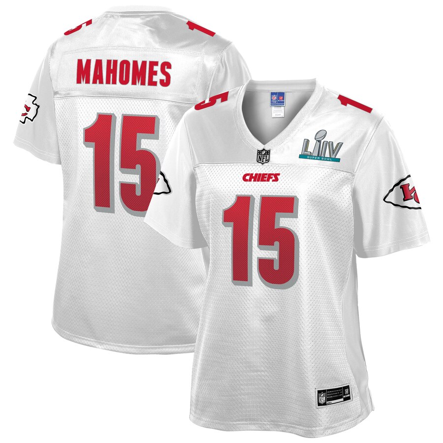 Women's Kansas City Chiefs #15 Patrick Mahomes Pro Line White Super Bowl LIV Champions Jersey