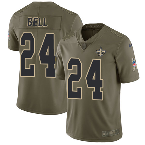 New Orleans Saints #24 Vonn Bell Olive Men's Stitched Limited 2017 Salute To Service Jersey Men's