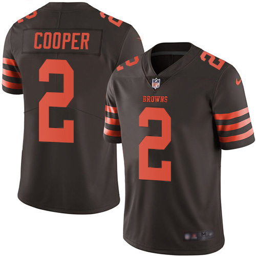 Browns #2 Amari Cooper Brown Youth Stitched Limited Rush Jersey