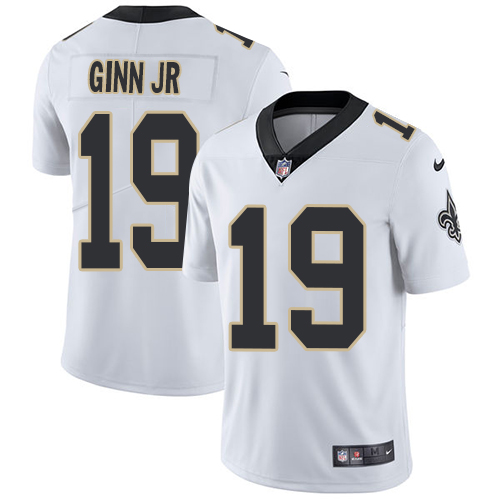 New Orleans Saints #19 Ted Ginn Jr White Youth Stitched Vapor Untouchable Limited Jersey Youth