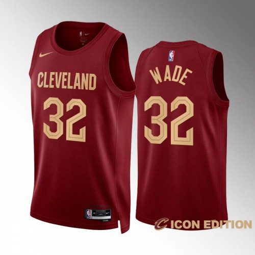 Cleveland Cleveland Cavaliers #32 Dean Wade Mens Wine 2022-23 Icon Edition Jersey Mens
