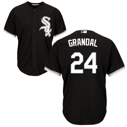 Chicago White Sox #24 Yasmani Grandal Black New Cool Base Stitched Youth Jersey Youth