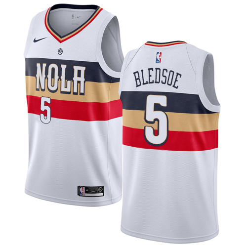 New Orleans Pelicans #5 Eric Bledsoe White Youth Swingman Earned Edition Jersey Youth