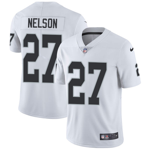 Las Vegas Raiders #27 Reggie Nelson White Men's Stitched Vapor Untouchable Limited Jersey Men's