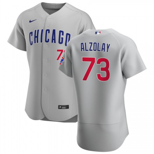 Chicago Chicago Cubs #73 Adbert Alzolay Men's Gray Road 2020 Authentic Team Jersey Men's