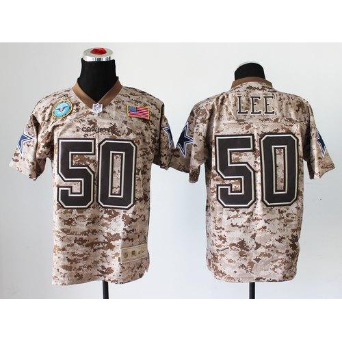 Dallas Cowboys #50 Sean Lee Camo Men's Stitched New Elite USMC Jersey Men's