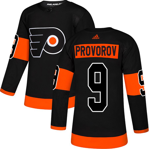 Adidas Philadelphia Flyers #9 Ivan Provorov Black Alternate Authentic Stitched Jersey Men's