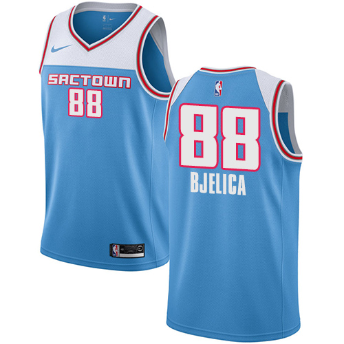 Sacramento Kings #88 Nemanja Bjelica Blue Swingman City Edition 2018/19 Jersey Mens
