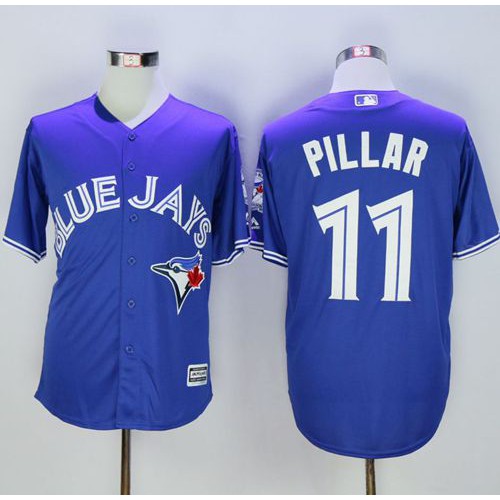 Toronto Blue Jays #11 Kevin Pillar Blue New Cool Base 40th Anniversary Stitched Jersey Men's