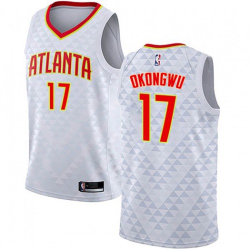 Atlanta Hawks #17 Onyeka Okongwu White Youth Swingman Association Edition Jersey Youth