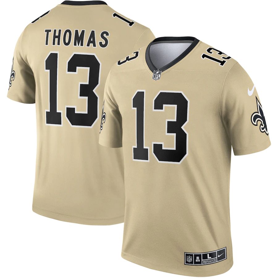 New Orleans Saints #13 Michael Thomas Men's Gold Inverted Legend Jersey