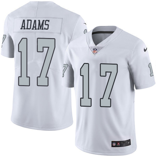Youth Raiders #17 Davante Adams White Stitched Limited Rush Jersey