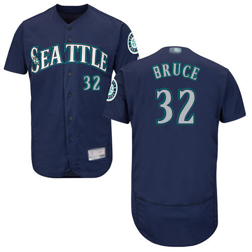 Seattle Mariners #32 Jay Bruce Navy Blue Flexbase Authentic Collection Stitched Jersey Men's