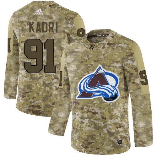Adidas Colorado Avalanche #91 Nazem Kadri Camo Authentic Stitched Jersey Men's