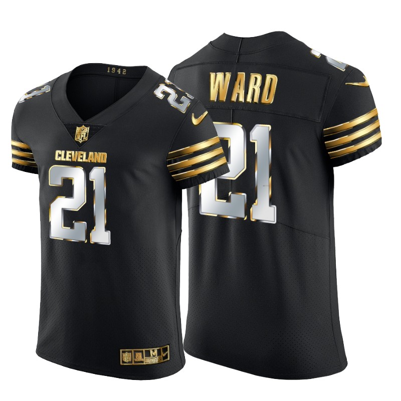 Cleveland Browns #21 Denzel Ward Men's Black Edition Vapor Untouchable Elite Jersey
